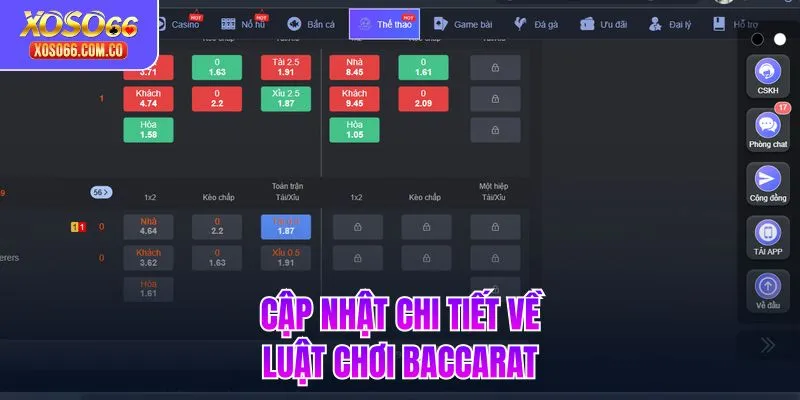 Cập nhật chi tiết về luật chơi Baccarat