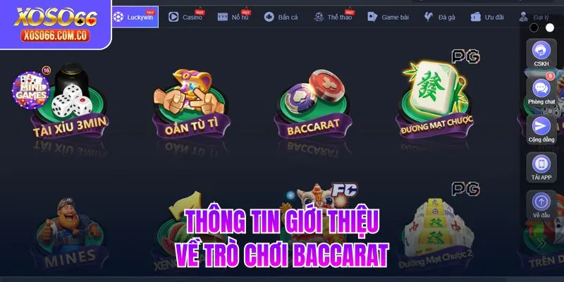Thông tin giới thiệu về trò chơi Baccarat